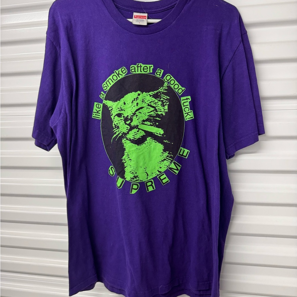 SUPREME SMOKE TEE Purple SIZE L